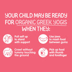 Happy Baby Organics Baby Snacks, Greek Yogis, Freeze Dried Yogurt & Fruit Snacks, Gluten Free Snack for Babies 9+ Months, Strawberry & Banana, 1 Ounce