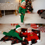 Hifot My First Christmas Baby Girl Boy Romper Newborn Clothes Long Sleeve Jumpsuit + Hat Infant Outfits Set