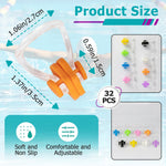 Joworthy 32 Pcs Swimming Nose Clip for Kids Age 7+ and Adults, 8 Colors