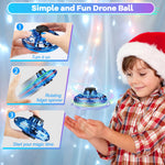 Vantexi Drone for Kids Flying Toys,2026 Upgrade LED Fidget Spinner, Hand Operated Fidget Flying Spinner Toy for Indoor Outdoor,Christmas Birthday Gifts for 6 7 8 9 + Year Old Boys Girls(Blue,ABS)