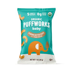 Puffworks Baby Peanut and Almond Variety Pack, Perfect for Early Peanut Introduction, Plant Protein, USDA Organic, Gluten-Free, Vegan, Non-GMO, Kosher, 0.5 Ounce (Pack of 12)
