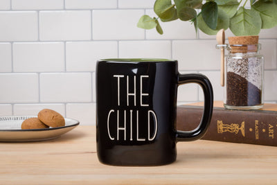 Silver Buffalo Star Wars Mandalorian The Child Wax Resist Ceramic Pottery Mug, 24.5 Ounces