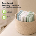 Organic Burp Cloths Baby Boy, Girl - 6-Pack Large 100% Cotton Burping Cloths for Babies, Spit Up Rags, Super Absorbent, Ultra Soft Newborn Rag, Gender Neutral, Machine Washable, Durable (Vessels)