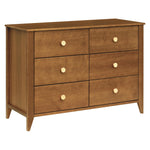 Babyletto Sprout Baby Dresser for Nursery - 6-Drawer Dresser for Kids Bedroom - Double Chest of Drawers for Boys and Girls - GREENGUARD Gold Certified Wood Dresser for Living Room, Chestnut & Natural