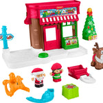 Fisher-Price Little People Toddler Toys Christmas Wonderland Gift Set with Santa Elf & Reindeer Figures for Ages 1+ Years