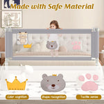 JWPEHOE Height Adjustable Bed Rail for Toddlers, Kids Safety Baby Bed Rail for Twin/Full/King/Queen Size Bed (3 Sides, 78 * 78 * 74 Inch)