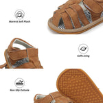 Neband Baby Girl Boy Sandals, Premium Soft Anti-Slip Sole Infant Baby Sandals 12-24Months Summer Casual Beach Shoes Bowknot Princess Dress Flats Prewalker First Walker Shoes