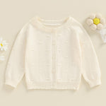 Infant Baby Girl Cardigan Sweater Long Sleeve Button Up Knit Sweatshirt Jacket Toddler Baby Girl Fall Outfits (Apricot, 0-6 Months)