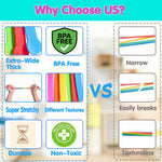 Sensory Fidget Autism Toys for Kids - Extra-Wide Stretchy Stress Relief Toys for ADHD Kids - Textured Calming Squishy Toys for Autistic Toddlers Boys Girls Gifts Party Favor Prizes for Classroom
