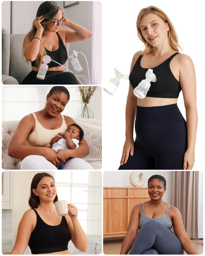 Momcozy Hands Free Pumping Bra, Supportive All Day Wear for Spectra, Medela, Bellababy Breast Pumps