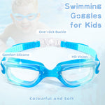 Freela 2 Pack Kids Swim Goggles for 3-14, Toddler Boys Girls Swimming Goggles Anti Fog UV Protection No Leaking