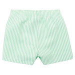 RUGGEDBUTTS Boys UPF50+ Sun Protection Seersucker Swim Trunks - Spring Green Seersucker, 3T
