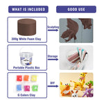 SELEAD Foam Clay Coffee Brown 300g - Moldable Air Dry Ultra-Light Modeling Clays for Adult Cosplay, Sculpting, Arts & Crafts - with 30g Colored Clay