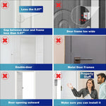 2 Pack Door Reinforcement Lock Withstands 800lbs of Force - Black Extra Proof Door Lock for Kids Safety with 8 Screws Prevents Unauthorized Entry,Add a Door Security Locks for Home Safety & Privacy