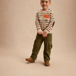 Gymboree,Boys,and Toddler Long Sleeve Embroidered Crew Neck Pullover Sweater,Harvest Stripe Truck,6