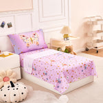 PERFEMET Pink Girls Toddler Bedding Set 4 Piece Floral Butterfly Printed Toddler Comforter Set with Sheets Soft Lightweight Tie Dye Kids Bed in A Bag for Teen Girls (Butterfly, Pink)
