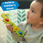 LiKee Fidget Popper Sensory Baby Toys for 10+ Months, Montessori Busy Toy for 1 2 3 Year Old Toddlers Push and Popping Bubbles Fine Motor Skill, Travel Toys for Kids Ages 1-3 Stress Relief (2 Pieces)
