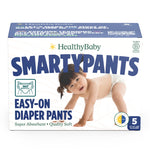 SmartyPants Pull Up Style Diapers | EWG Verified Safe & Plant-Based | Quilted 360 Waistband, Super Absorbent for Overnight Leak Protection | Training Pants by HealthyBaby | Size 5 (38 Count)