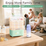 Bottle Sterilizer and Dryer, All-in-One Electric Steam Sterilizer Bottle Sanitizer for Baby Bottles, Pump Parts Accessories Newborn Essential (Green)