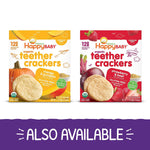 Happy Baby Gentle Teethers Organic Teething Wafers Blueberry Purple Carrot, 0.14 Ounce Packets (Box of 12) Soothing Rice Cookies for Teething Babies Dissolves Easily, Gluten Free No Artificial Flavor