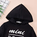 Aalizzwell Toddler Baby Long Sleeve Hooded Sweatshirt Pocket Pullover Hoodies for Boys Girls (Black-1, 4T)