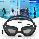ZIONOR Swim Goggles, Upgraded G1 Polarized Swimming Goggles UV Protection Anti-fog Adjustable Strap for Men Women Adult Indoor or Outdoor (Polarized Smoke Lens)