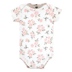 Hudson Baby Unisex Baby Cotton Bodysuits, Cinnamon Pink Prints, 12-18 Months