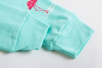 Little bety Girls Flamingo Long Sleeve Pajamas Toddler Girls Cotton Pjs Long Shirts Clothes 3T Blue