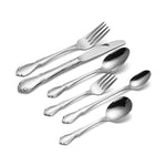 Oneida Silverware Set, Chateau 6-Piece Child Progress Flatware Set, Service For 1, 18/10 Stainless Steel Dishwasher Safe, Baby Spoons, Baby Fork, Child Spoon Fork Knife, Kid Utensils (Silver 6 Piece)