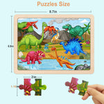 Wooden Puzzles for Kids Ages 4-6, 24 Piece Animals Puzzles for Toddlers,Jigsaw Puzzles for Kids Ages 3-5, Preschool Educational Puzzles Board Toys Gifts for Boys and Girls 3 4 5 6 Years Old