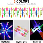 25 Sets LED Flying Set, 25 Slingshot+25 Glow Helicopter-50 Pcs, Flying Toy Outdoor Toys Glow in The Dark Party Supplies Party Favors for Kids 8-12,4-8