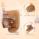 L-RUN Winter Lightweight Boots Baby Shoes Boy Girl Infant Sneakers Winter Warm First Walkers Brown 18-24 Months Infants