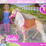 Barbie Playet with Blonde Fashion Doll in Riding Outfit & Light Brown Horse with Saddle, Bridle & Reins
