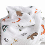 Little Unicorn Muslin Swaddle Blanket for Newborns & Infants | Soft & Breathable Fabric | Set of 3 Baby Blankets for Swaddling, Nursing, Shower Gifts (Forest Friends)