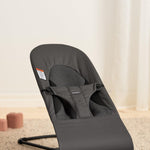 BabyBjörn Bouncer Balance Soft, Dark Gray, Woven/Jersey, Tri-Fabric | 2-in-1 Adjustable Baby Bouncer Seat and Toddler Chair, Newborn to Toddler (8-29 lbs), 4 Positions, Lightweight & Portable
