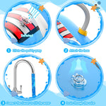 Kiddie Pool for Toddlers, Splash Pad for Kids Ages 4-8, 68" Inflatable 3-in-1 Swimming Pool for Kids, Backyard and Outside Sprinkler Play Mat Wading Pool for 3 4 5 6 Year Old