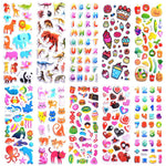 Stickers for Kids 1000+, 3D Puffy Stickers for Kids Toddlers 40 Different Sheets Variety Pack for Scrapbooking, Gifts, Rewards Including Animals, Stars, Fishes, Hearts, Dinosaurs, Cars and More
