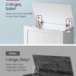 VASAGLE Storage Chest, 29.9 Inches Width Storage Bench, Entryway Bench with 2 Safety Hinges, Shoe Bench, Farmhouse Style, for Entryway, Bedroom, Living Room, Cloud White ULHS11WT