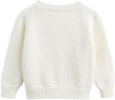Simplee kids Baby Sweater Cardigan Jacquard Cable-Knit Spring Coat Long Sleeve Cardigan for Baby Girl