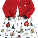 Hudson Baby Baby Girls' Cotton Dress and Cardigan Set