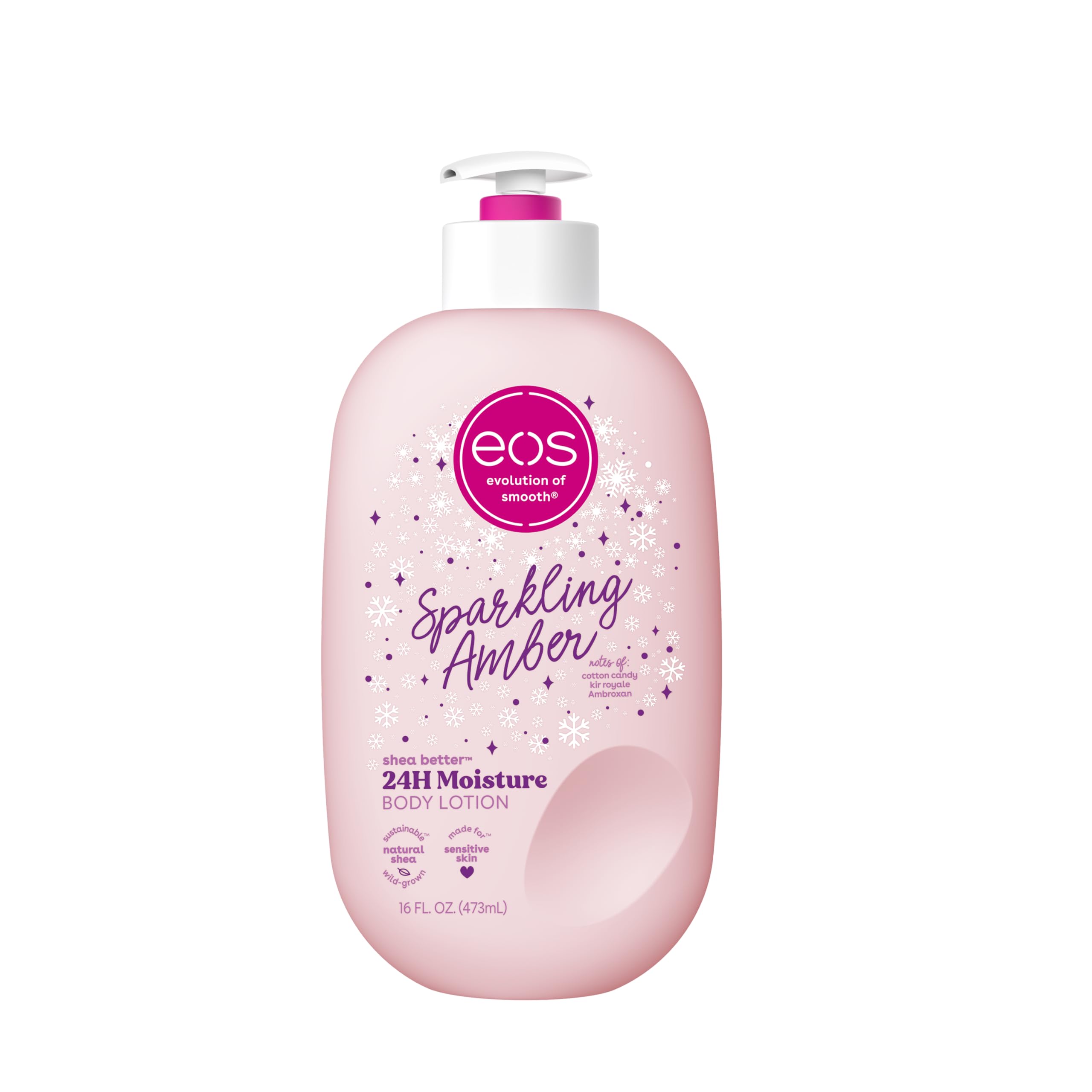 eos Shea Better Body Lotion- Vanilla Cashmere, 24-Hour Moisture Skin Care, Lightweight & Non-Greasy, Made with Natural Shea, Vegan, 16 fl oz