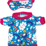 Casdon Build-A-Bear Workshop Rainbow Smiley Toy Clothes Pack | 4 Mix-and-Match Toy Outfits Includes Pajamas, Cute Hoodies & Summer Styles | Dress-Up Toy Clothes for Kids Aged 3+ | Suitable for 9" Bear