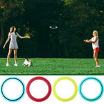 Seenelling 4 Pack Flying Disc 11 Inch Flying Ring Bulk for Backyard Beach Sport Outdoor Soft Discs for Beach Pool Backyard Camping Activities Sport Playing Toss Gift (Cyan,Blue,Yellow,Red)