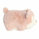 Aurora® Festive Spudsters™ Pinkee Reindeer™ Stuffed Animal - Round Shape Makes for Comforting Cuddles - Perfect for Holiday Decorations or Gifts - Pink 11.5 Inches