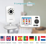 OKAIDI Video Baby Monitor with Camera and Audio, 2.4'' Portable Travel Baby Monitor, 1000ft Long Range Transmission, Baby Monitor No WiFi, Infrared Night Vision, VOX Mode, Baby Monitor