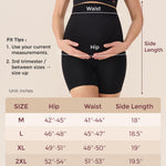 Momcozy Maternity Shapewear for Under Dresses, Anti-Chafing Mid-Thigh Pregnancy Underwear, Belly Support, Cotton Gusset Black