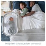 HALO BassiNest Swivel Sleeper 3.0 – Over-Bed Baby Bassinet with 360 Rotation, Adjustable Height, Breathable Mesh, Safe Close Sleeping, Lowering Wall for Easy Access, Feeding & C-Section Recovery