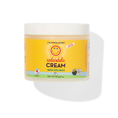 Jar of California Baby Calendula Cream on a white background
