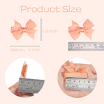 CÉLLOT Baby Hair Clips 50Pcs Tiny 2" Baby Hair Bows Fully Covered Barrettes Clips for Baby Girls Infants and Toddlers,25 Colors in Pairs