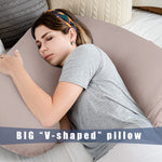 INSEN Pregnancy Pillow for Sleeping,Maternity Body Pillow for Pregnancy Women,Pregnancy Support Pillow for Back, Hip Pain, Apricot